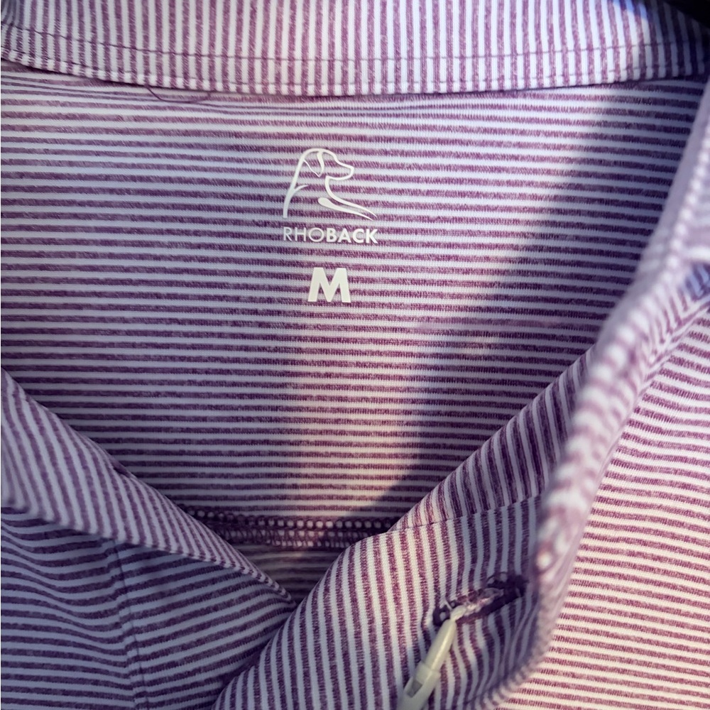 Rhoback “The Whaler” Men's Long-Sleeve Lavendar Polo - Picture 15 of 15